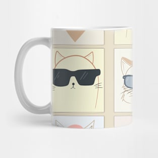 Minimalistic Cat Accessories Design Feline Fashionistas: 18 Cats in Trendy Accessories Mug